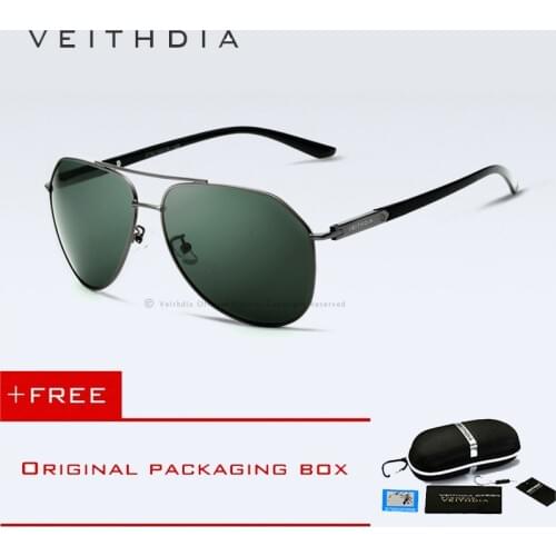 VEITHDIA Brand Design Fashion Unisex Sun Glasses Polarized Coating Mirror Driving Sunglasses Male Eyewear shades For Men/Women