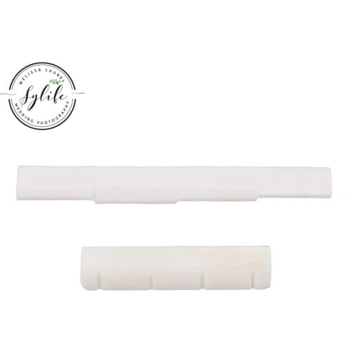 Ukulele UK Bone Neck Nut Slotted & Saddle Set