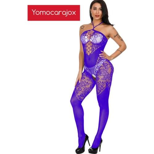 Jacquard Body Sexy Lingerie Femme Netting Socks Hollow Bodystocking Erotic Catsuit Erotico Womens Bodysuit Bondage Restraints