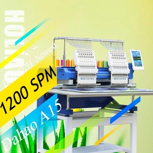 3 Years Quality Warranty!!!Zsk Similar Portable 2 Head 15 Needles Computerized Embroidery Machine Display Parts Brother Used