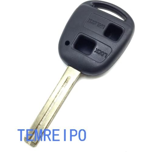 5pcs/lot car keys for lexus 2 button remote key shell blank key 46mm TOY48 blade lexus fob