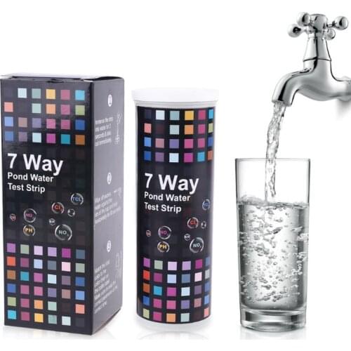 50 strips 7 in 1 Water Quality Test PH Nitrate Chlorine Alkalinity for Pool Pond