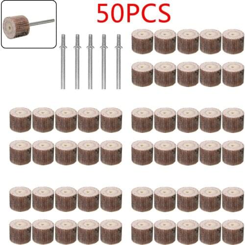 50pcs Sanding Flap Disc Grinding Flap Wheels Brush Sand 80-600 Grit For Abrasive Grinder Rotary Tool Shaft Drill