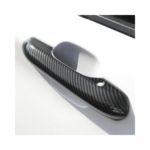 Accessories Carbon Fiber Look Door Handle Cover Trim 8pcs For Ford Explorer 2020