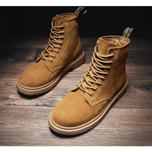Spring Pop Platform Tooling Boots Mens Western Military Ankle Boots Fashion Men Casual Desert Vintage Boots Mens Boots