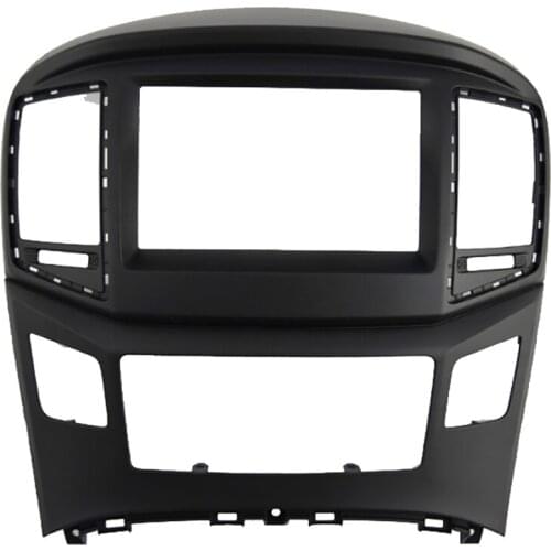 CarBar Double 2 Din Car Radio Fascia for Hyundai H1 Grand Starex with Auto AC Dashboard Frame Panel Trim Kit Car Stereo Dash