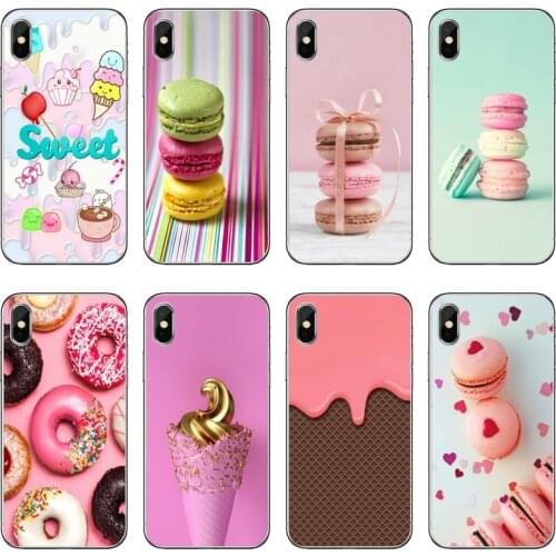 For iPhone 11 pro XR X XS Max 8 7 6s plus SE 5s 5c iPod Touch 5 6 cover case Pink Dessert Ice Cream Macarons Cake