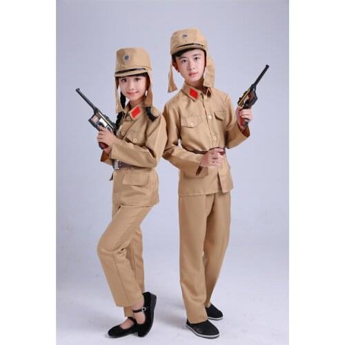 Children Japanese Soldier Uniform Da Zuos Clothing 2nd World War Millitary Uniform Japan Army Stage Cosplay Costume 90