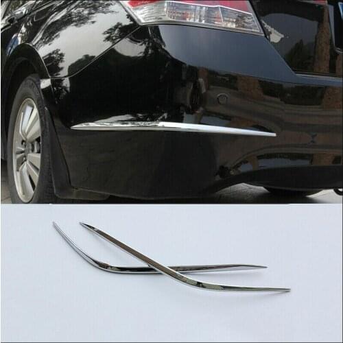 FOR Honda Accord 2008-2012 2pcs ABS chrome Rear Deflector Splitter Diffuser Bumper