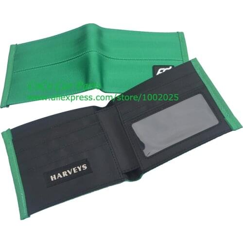JDM Style Car Wallet Nylon Material Fashion Racing Wallet Green Color Seat Belt Wallet