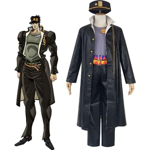 JOJO JoJos Bizarre Adventure Kujo Jotaro Cosplay Costume Jotaro Kujo Uniform Cosplay Clothing Costume Anime Cosplay Wig
