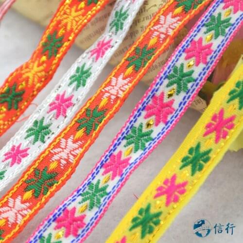 7meters 10mm width, embroidery jacquard ribbons Grosgrain ribbon,lace ribbons DIY hairbow accessories, sewing wupplies#3513