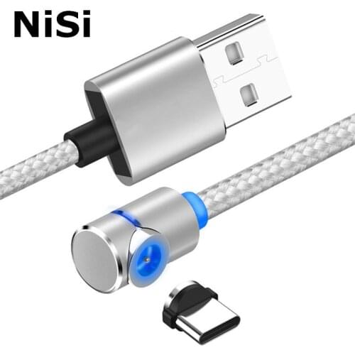 Magnetic Round LED Type C USB-C Cable for Samsung Huawei P20 P10 P9 Xiaomi Mi4C 2M Fast Charge Cable Charger 360 Degree Rotation