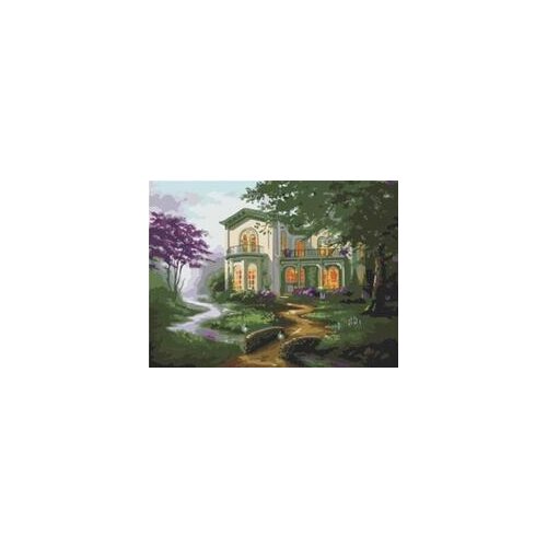 MaHuaf-W1090 Manor by the stream painting by numbers cuadros decoracion wall art decor pictures for living room
