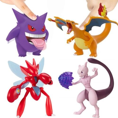 Cartoon Greninja Scizor Charizard Gengar Haunter Aerodactyl Mewtwo Blaziken Action Figure Toys Anime Figures Kids Gift