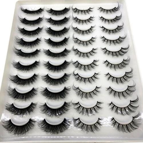 HBZGTLAD 20 pairs natural false eyelashes fake lashes long makeup 3d mink eyelashes eyelash extension mink eyelashes for beauty