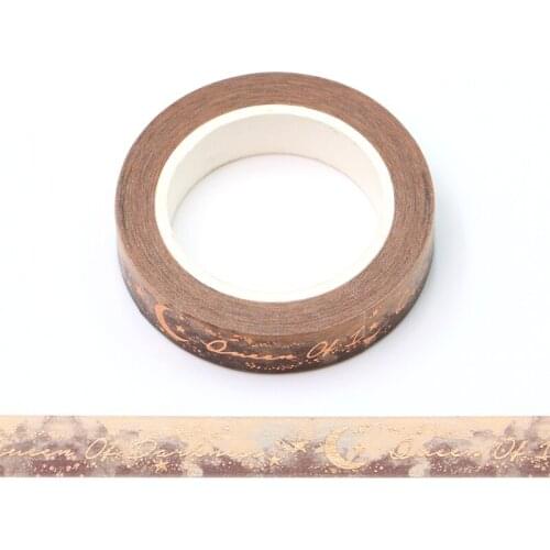 NEW 1PC 10MM*10M Halloween Gold Foil Moon Black Queen Decorative Washi Tape Wholesale Masking Tape washi tape stickers