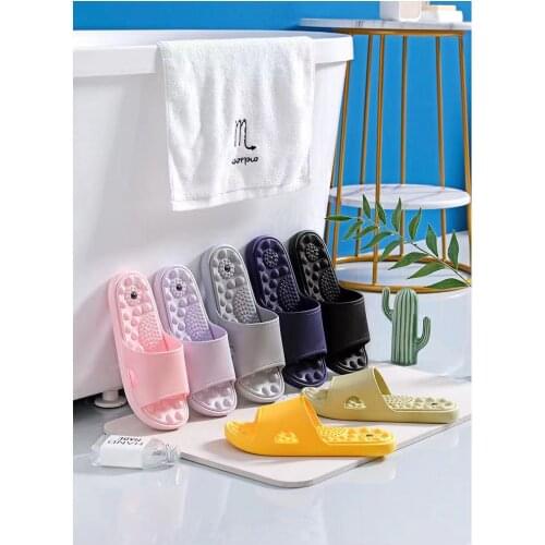2021 New Men and Women Home Bathroom Couples Anti-skid Thick Sole Health Massage Slippers. Spring Summer Autumn