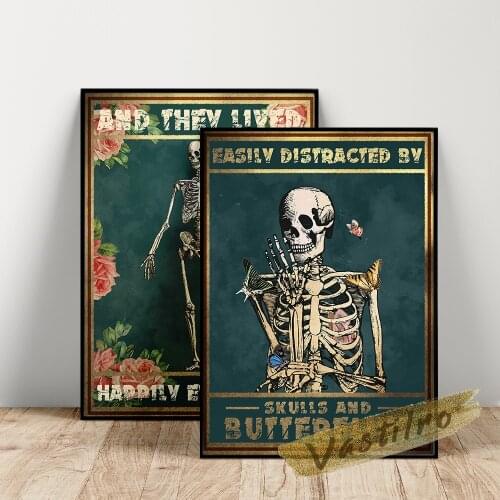 Skeleton Human Body Prints Poster Skull Art Prints Canvas Painting Hospital Clinic Wall Decor Doctor Office Wall Picture Gift