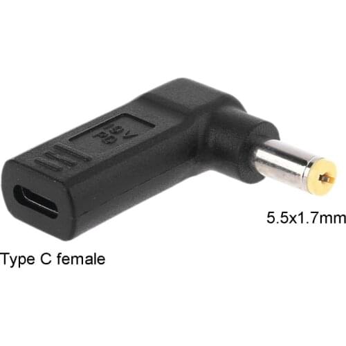 USB Type C Female to 5.5x1.7mm Dc Power Adapter Plug Converter for Acer Aspire 5315 5630 5735 5920 5535 5738 6920 7520