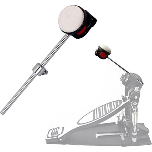 Percussion Hammer Drum Stick Bass Drum Beater Hammer Silicone Head with Felt Cotton for Drum Set Parts Accessories