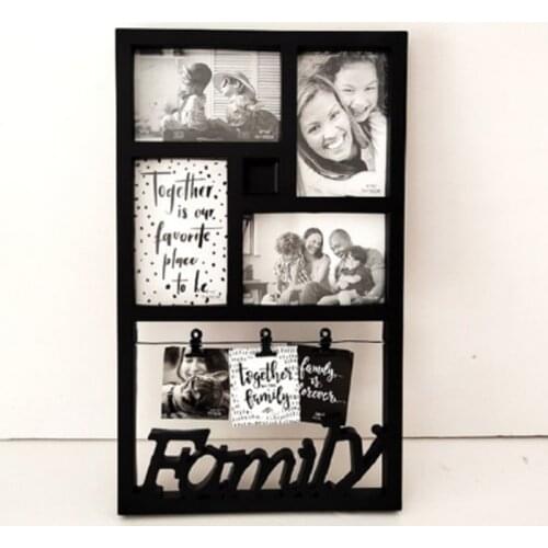 18x11in DIY Family Photo Frames Wall Hollow Hanging Picture Frames with Clips Plastic Frames For Pictures Display Home Decor