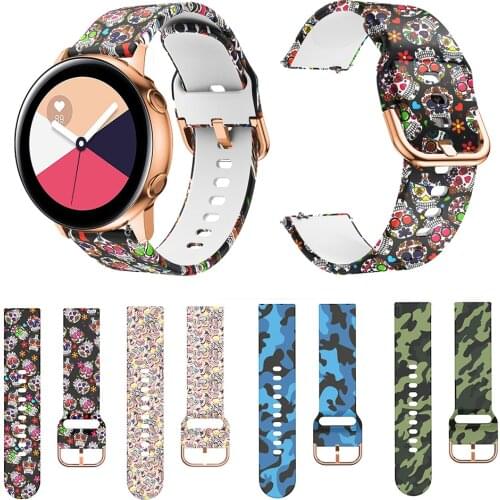 22mm 20mm Color Silicone Strap for Samsung Galaxy watch 41mm /Huawei Watch 42mm/Active2 Women replacement strap for Amazfit Bip