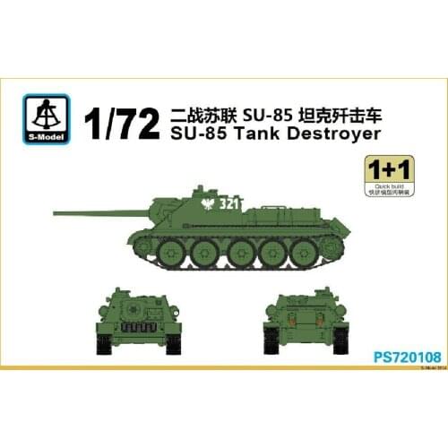 S-model PS720108 1/72 SU-85 Tank Destroyer plastic model kit