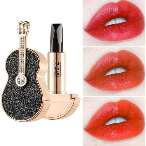 Sexy Red Lipstick Three-color One Tube Black Rose Velvet Moisturizing Silky Touch Full colors Lips Makeup Waterproof Lasting