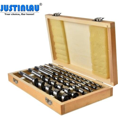 JUSTINLAU 6Pcs 230mm Auger Drill Bits Wood Carpenter Masonry Wood Drills Set for woodworking 6/8/10/12/16/20mm for Woodworking