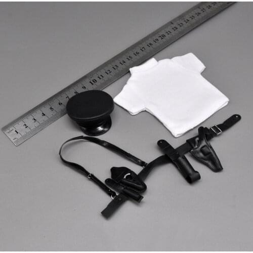 In Stock For Sale 1/6th Police Hat T-shirt Tactical Waist Belt Armed For Mostly 12 inch Doll Soldier Collection