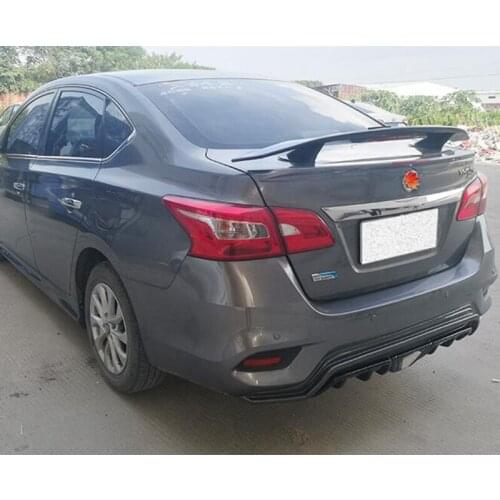 CEYUSOT FOR GT Universal Accessories Spoiler Nissan Sentra Sylphy ABS Material Car Trunk Rear Lip Tail WING Black Body Kit 2006