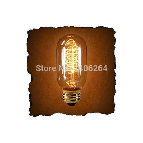 Pack of 6 40-Watt T45 circles vintage style carbon fibre E27 light bulb AC110-220V
