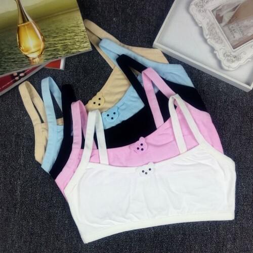 Girls vest underwear student girls models development period cotton small bra wrapped chest 8 to 16 years old