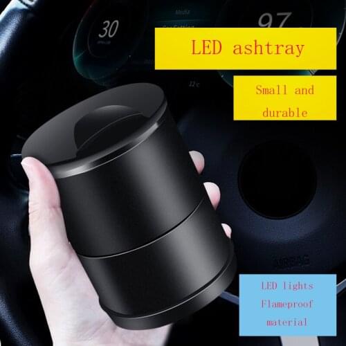 1 PCS 4S Car Blue Light Ashtray Car Accessories Car LED Ashtray Cigar Ash Tray Car Styling Universal Size Ashtrays