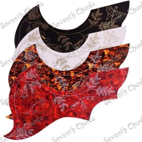 1 Pcs Acoustic Guitar Big Hummingbird Flower Guitar Pickguard Pick Guard Anti-scratch Plate - 4 Colors for choose