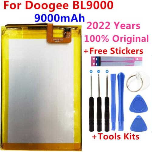 100% original 9000mAh For Doogee BL9000 Battery Replacement For Doogee BL9000 Batteries Bateria Smart Phone with Tools
