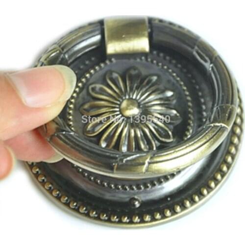 New 2pcs 46mm Antique Cabinet Drawer Knob Kitchen Furniture Cabinet Handle Cupboard Closet Knobs ShoesBox Cabinet Pulls