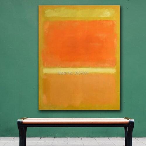 Abstract Mark Rothko Yellow Orange Yellow Light Orange Painting Art Home Decor Modern Oil Painting Wall Pictures For Living Room