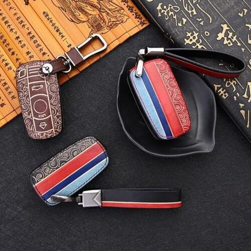 High Quality Car Genuine Leather Keychain Case Cover For BMW F30 E90 E88 E86 F10 F15 M3 M1 2 3 5 Series Z4 GT Accessories