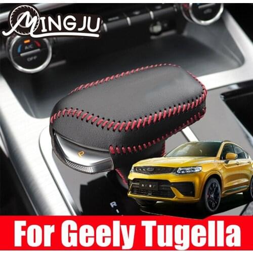 Leather Gear Shift Head Cover Interior Decoration Accessories Car Styling For Geely Xingyue Tugella FY11 2019 2020 2021
