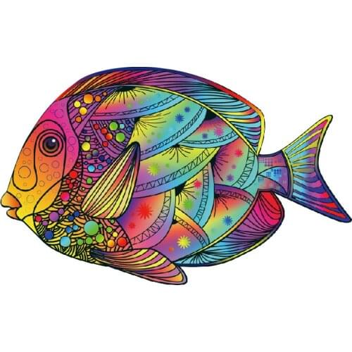 Wooden Puzzles Fish For Adults Children Educational Toys Each Piece is Animal Shape Wooden Jigsaw Puzzles Games DIY Crafts Gifts