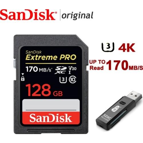 SanDisk Extreme PRO SD Card SDXC/SDHC SD 64GB Class10 Flash Memory Card 128GB 256GB TF SD Cards 32GB 512GB SDXC SDHC For Camera