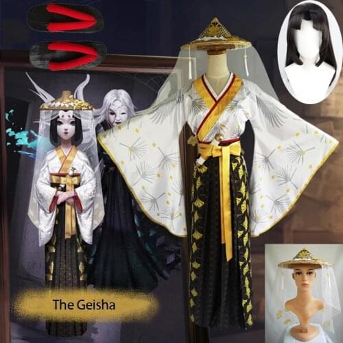 Game Identity V Cosplay The Geisha Michiko Costume Rashomon New Skin Women Girls Kimono Outfit Halloween Party Costumes