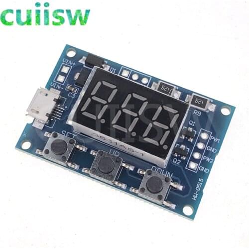 Micro USB DC 2CH Adjustable PWM Signal Generator Duty Cycle Pulse Frequency Module Digital LED Display Tube DC 5V 12V 24V DIY