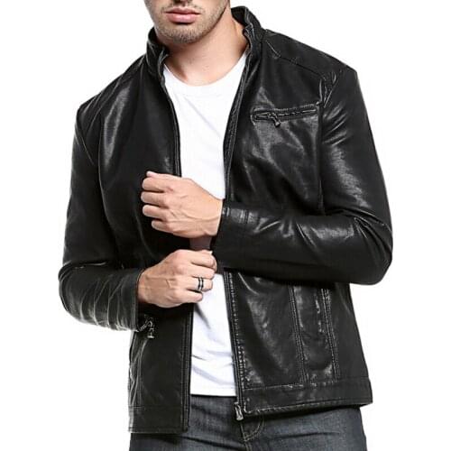 Newest Mens Leather Jackets Autumn Winter Motorcycle Leather Jacket Men Thick Vintage Biker Coat Black Casual Male Outerwear