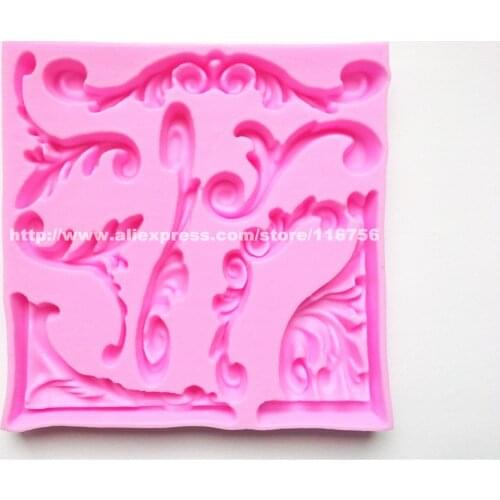 New! Free Shipping Curve Patterns Silicone Mold Cake Decoration Fondant Cake 3D Chocolate Mold Food Grade Silicone Mould 209