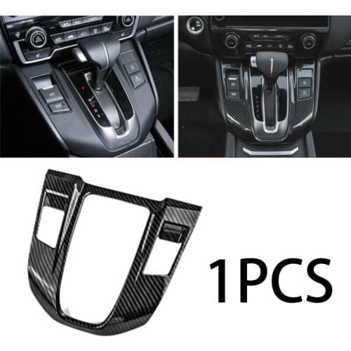Carbon Fiber Center Control Shift Gear Panel Decorative Sequins Trim Stickers for Honda CRV CR-V 2017 2018 2019 2020 2021