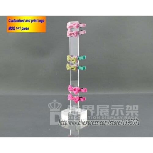 Clear Acrylic Hairpin Dislay Rack Headwear Showcase Hair Accessories Display Stand Jewelry Display Props