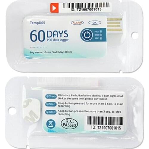 Temperature Data Logger PDF Report USB Temperature Record 60 Days 10000 Points